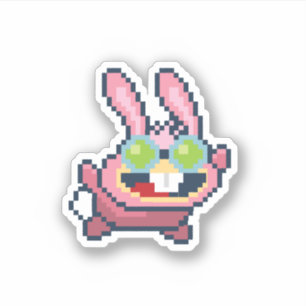 Adesivo Dra. Hare Poptropica Sticker de 8 bits