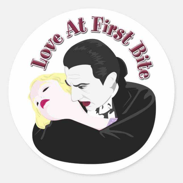 Adesivo Drácula, Amor À Primeira Mordida (Frente)