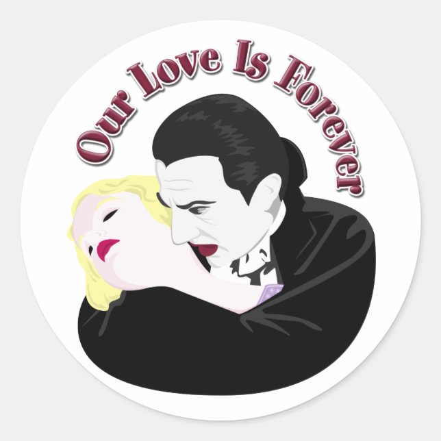 Adesivo Drácula, Nosso Amor É Para Sempre (Frente)