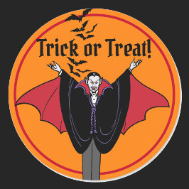 Adesivo Dracula Red Cape Bats Halloween