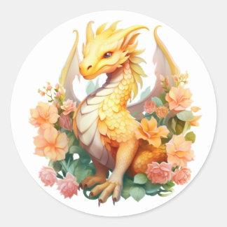Adesivo Dragão Amarelo