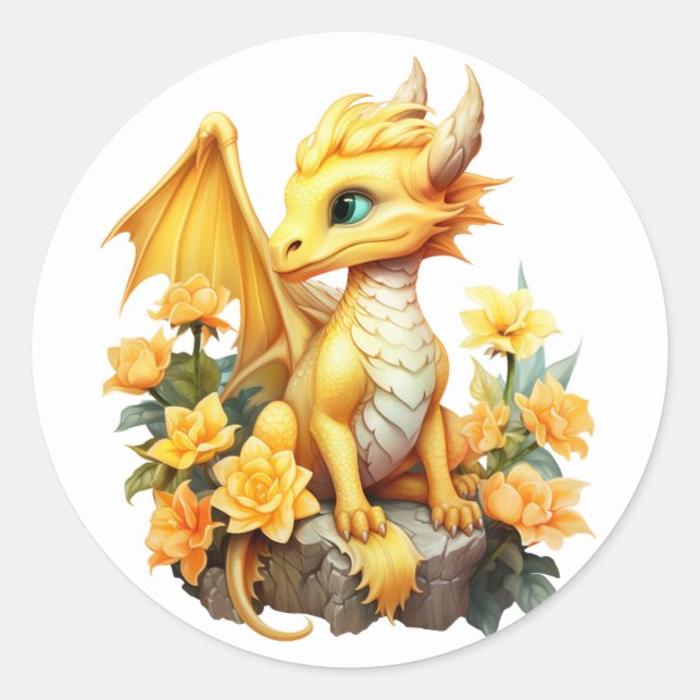 Adesivo Dragão Amarelo (Frente)