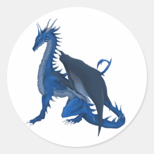 Adesivo Dragão azul