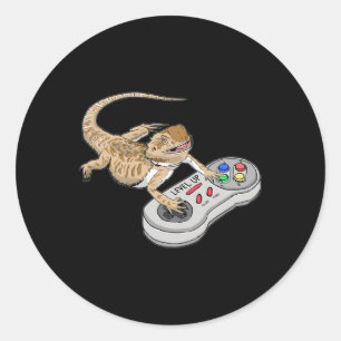 Adesivo Dragão Barbudo Jogando Videogame Répteis Pagona