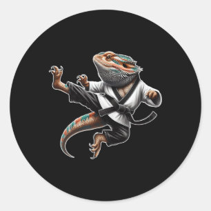 Adesivo Dragão-Boca-Boca-Boca-Boca-Pose Karate Samurai Nin