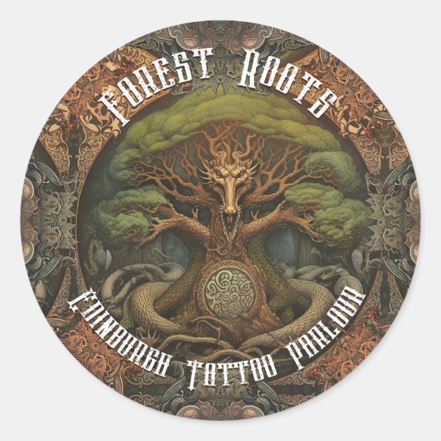 Adesivo Dragão Celta - Arte Gerada por Arte AI (Frente)