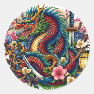 Adesivo dragão chinês