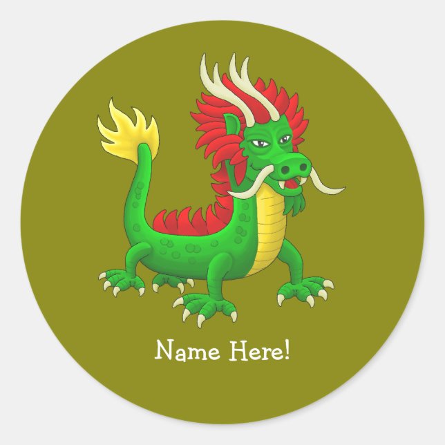 Adesivo Dragão Chinês Mitológico (Frente)