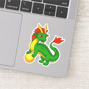 Adesivo Dragão Chinês Verde