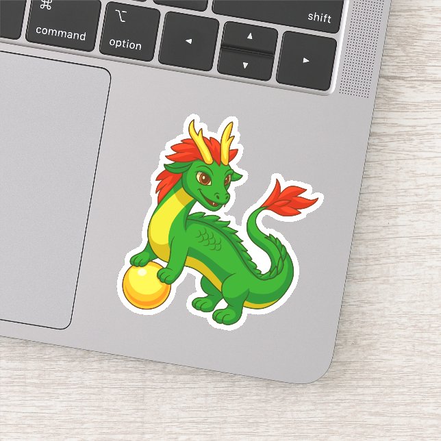 Adesivo Dragão Chinês Verde (Detalhe)