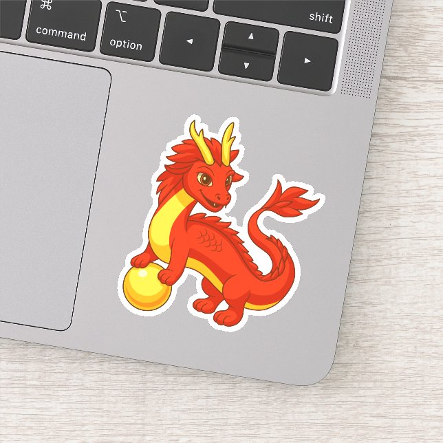 Adesivo Dragão Chinês Vermelho (Detalhe)