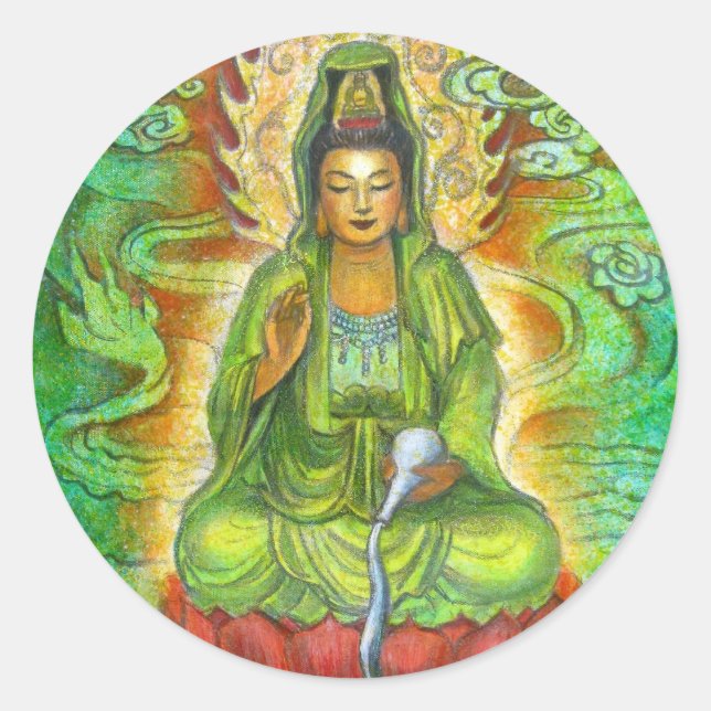 Adesivo "Dragão d'água" Kuan Yin (Frente)