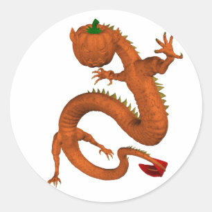 Adesivo Dragão de Abóbora do Dia das Bruxas