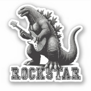 Adesivo Dragão de dinossauro Rockstar