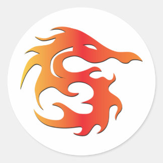 Adesivo Dragão de Fogo