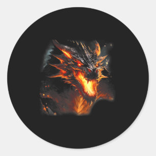 Adesivo Dragão de Fogo Cabeça de Dragão Mítico Dragão Resp