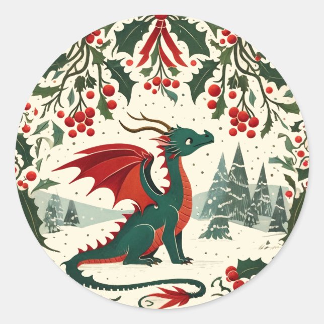 Adesivo Dragão de Natal (Frente)
