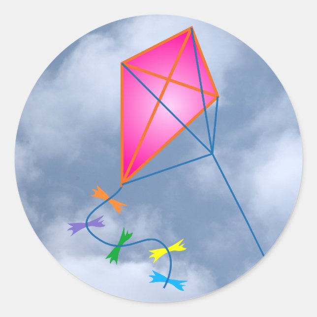 Adesivo Dragão de papel kite (Frente)