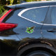 Adesivo Dragão de Respiração de Incêndio Cromático Verde (Car Back)