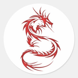 Adesivo Dragão de Tatuagem Vermelha
