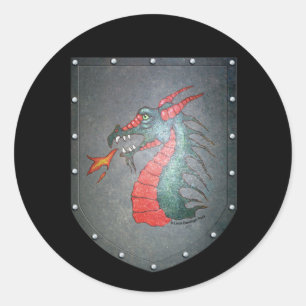 Adesivo Dragão do protetor do metal no preto