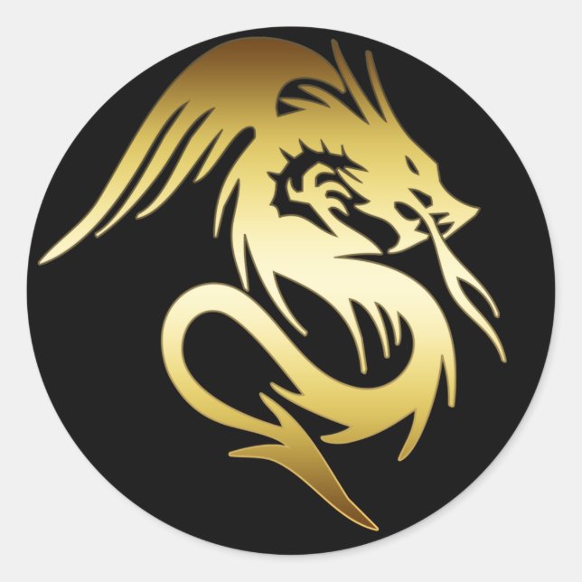 Adesivo DRAGÃO Dourado (Frente)
