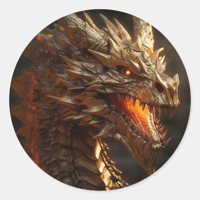 Adesivo Dragão Dourado (Frente)