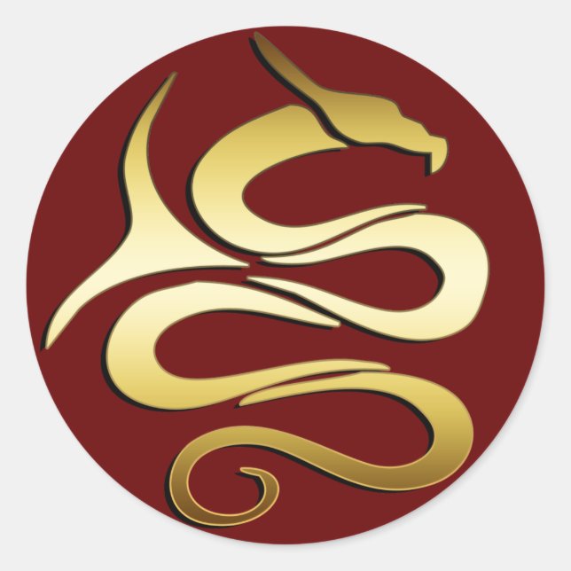 Adesivo DRAGÃO Dourado (Frente)