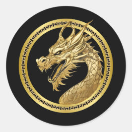 Adesivo Dragão Dourado