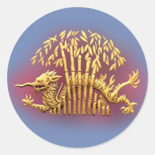 Adesivo Dragão e Bamboo