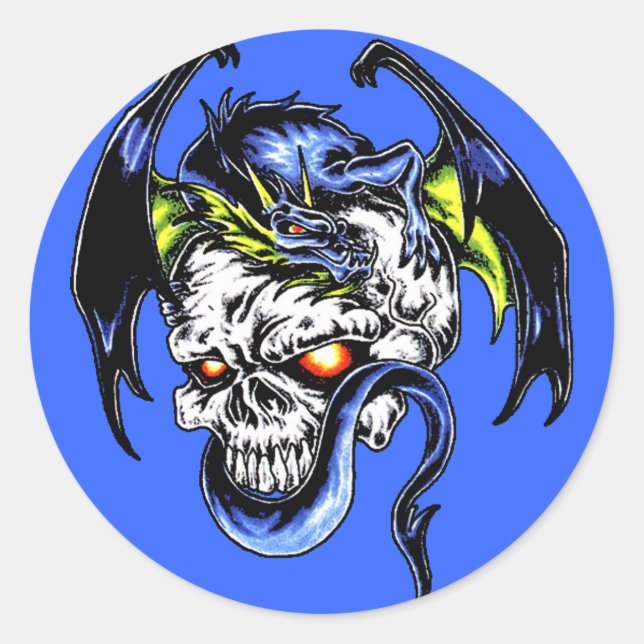 Adesivo Dragão e Caveira (Frente)