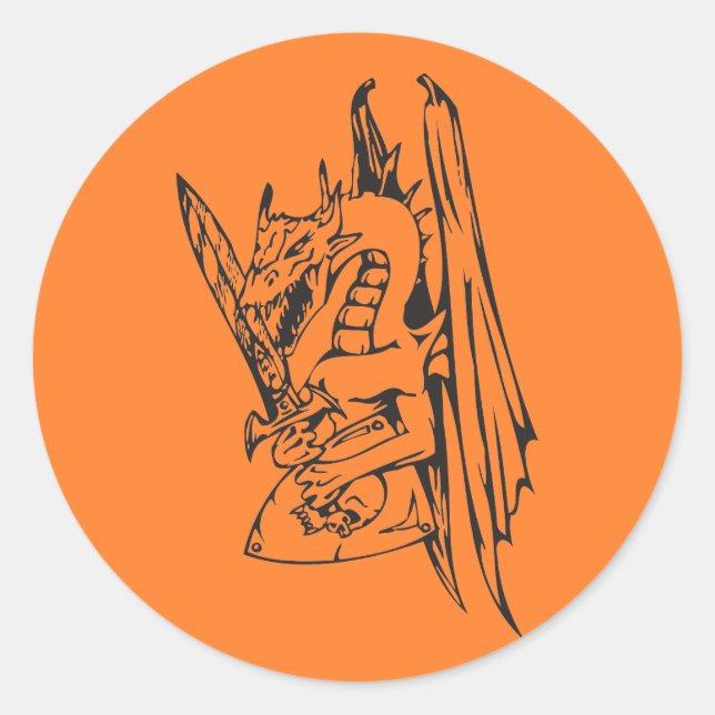 Adesivo Dragão e Espada (Frente)