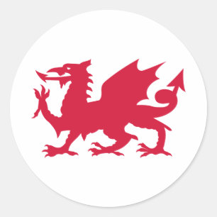 Adesivo Dragão Galês Vermelho