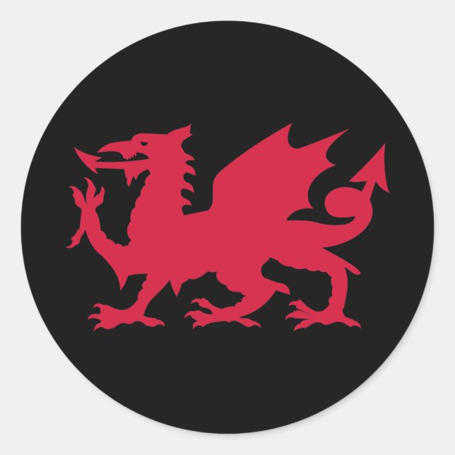 Adesivo Dragão Galês Vermelho (Frente)