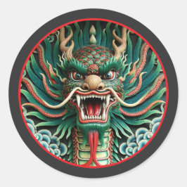 Adesivo Dragão japonês e tradições xibudistas