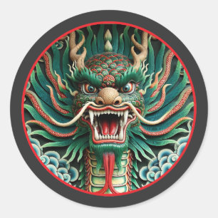 Adesivo Dragão japonês e tradições xibudistas
