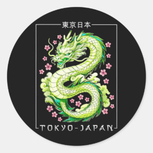 Adesivo Dragão Japonês Tóquio Japão anos 80 Ani Mítico Asi
