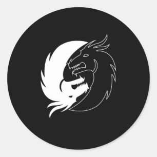 Adesivo Dragão Negro E Branco Yin Yang Harmony Taoism Gif