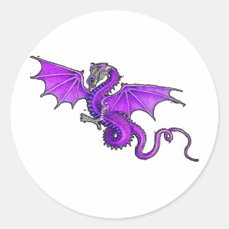 Adesivo Dragão Roxo