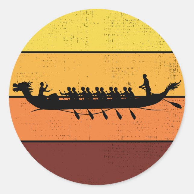 Adesivo Dragão, Tripuladores de Corrida de Barcos, Desport (Frente)