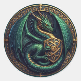 Adesivo Dragão Verde com Blindagem