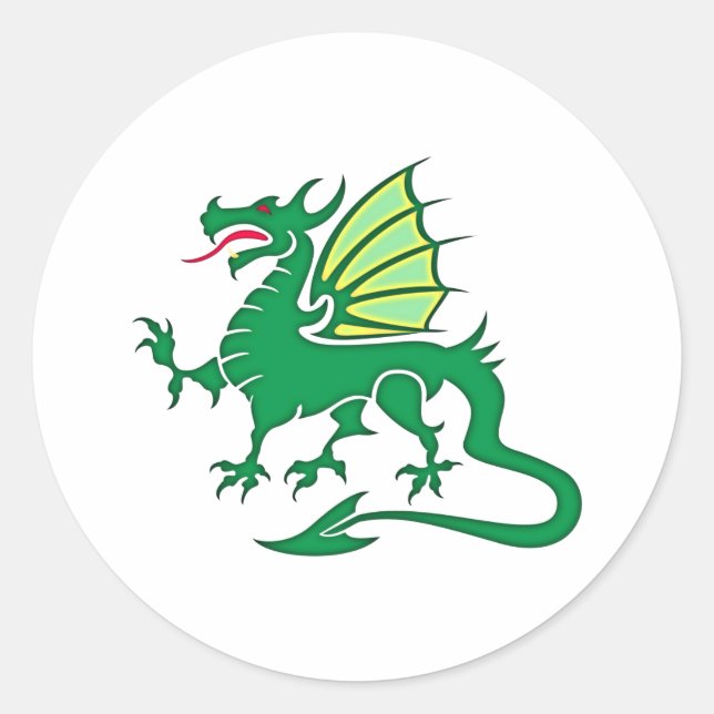 Adesivo dragão verde green dragon (Frente)