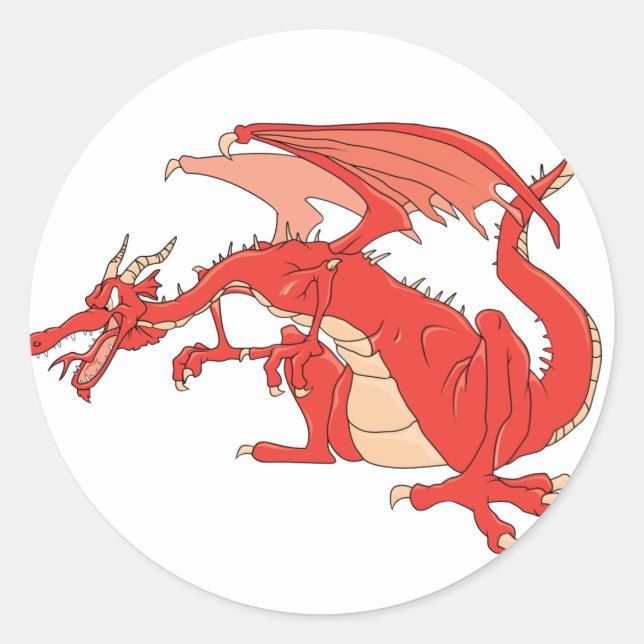 Adesivo Dragão Vermelho Fiery (Frente)