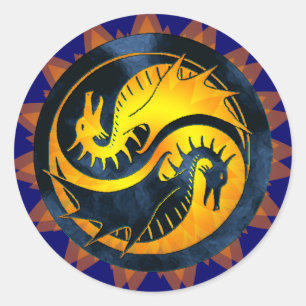 Adesivo Dragão Yin Yang