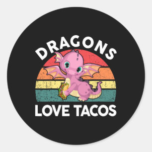 Adesivo Dragões Adoram Taco Camisa Cinco Mayo Engraçado Me
