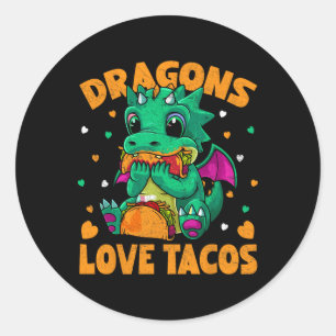 Adesivo Dragões Adoram Tacos Engraçados Tacos Comida
