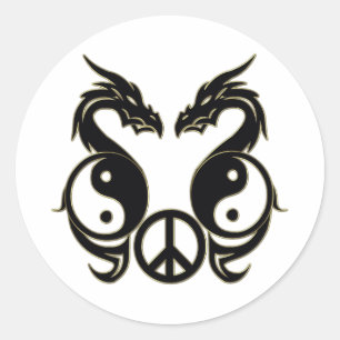 ADESIVO DRAGÕES CALMOS - YIN & YANG