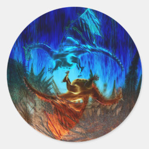 Adesivo Dragões de Yin Yang