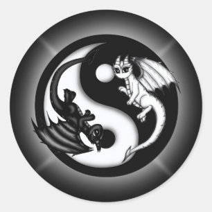 Adesivo Dragões de Yin Yang