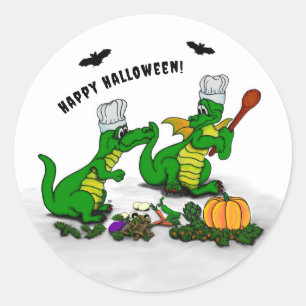 Adesivo Dragões - Feliz Halloween! Hoje eu cozinho